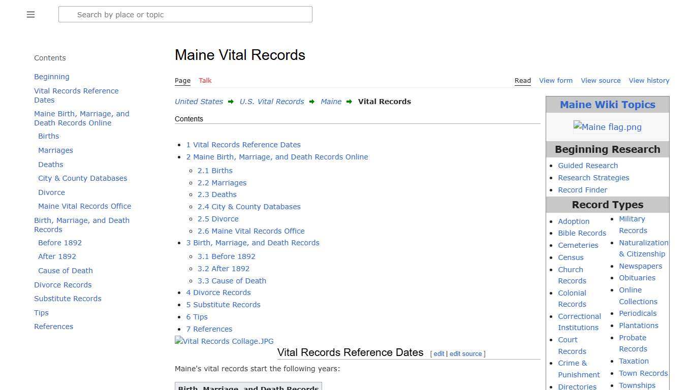 Maine Vital Records • FamilySearch